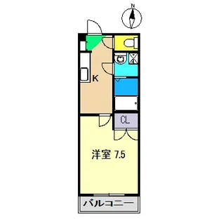サンホーム南国【1階】の間取り