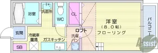 イーストキャッスル【1階】の間取り
