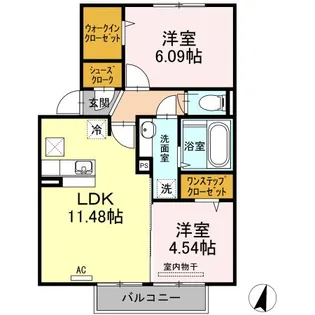 フェアプラッツ参番館【1階】の間取り
