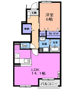 ピクシー・ラビット A【1階】の間取り