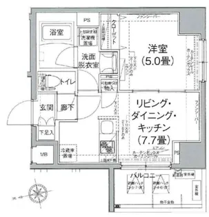アイル大手町【4階】の間取り