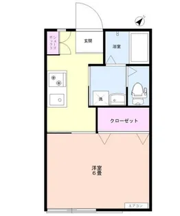 コーポ茂手木【2階】の間取り