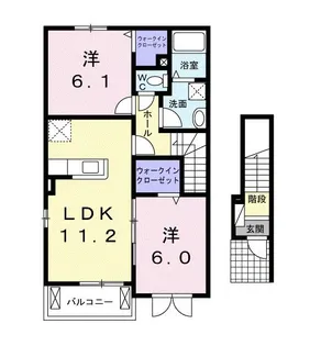 ユニゾン ガーデン II【2階】の間取り