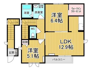 ヴィヴァーチェF【2階】の間取り