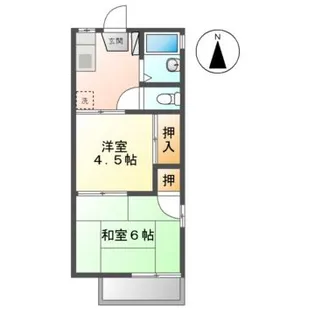 コーポ錦【2階】の間取り