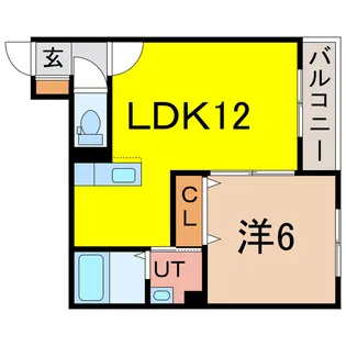 クレストパレス一条通【2階】の間取り