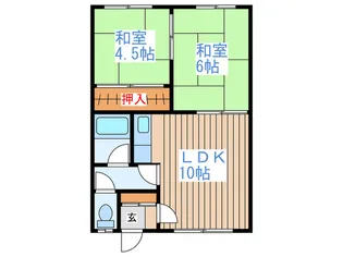 アカシアハイツ【2階】の間取り