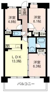 ウエストヴァレィー壱番館【4階】の間取り