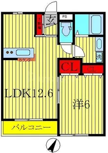プレスティジュ柏ノール【2階】の間取り