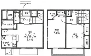 ヴィラージュ和泉原【1階】の間取り
