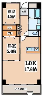 戴慶カーサグラシア【2階】の間取り