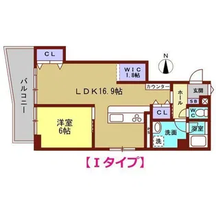 シャスターハイム【6階】の間取り