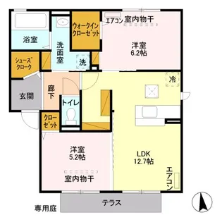 ロイヤルガーデン B【1階】の間取り