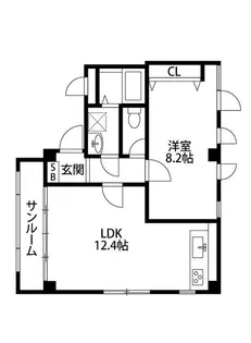 ウエストコート【3階】の間取り