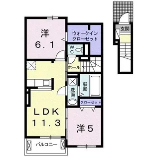 ラ・グレーシアII【2階】の間取り