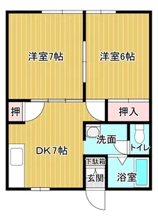 グリーンハイツ滑川【1階】の間取り