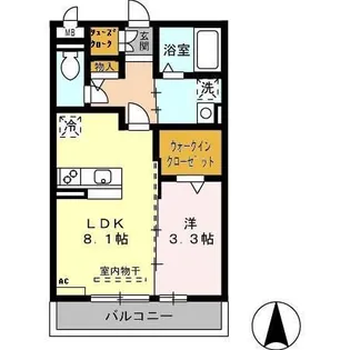 アザレ 蘇原 H【3階】の間取り