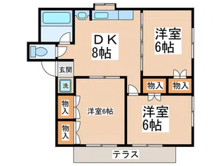 サニーコート大野台【1階】の間取り