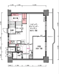 車いす使用者向け住宅 横浜若葉台3‐4棟【10階】の間取り