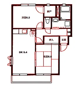 スクエア小杉A棟【1階】の間取り