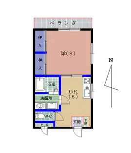 パストラル印田【1階】の間取り