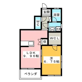 ディアス峰ヶ丘D【1階】の間取り