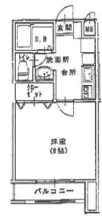 アンソレイユ B【2階】の間取り
