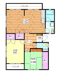 センターハイツ【1階】の間取り