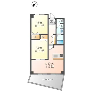 エムズハウス【6階】の間取り