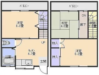 コーポk2【2階】の間取り