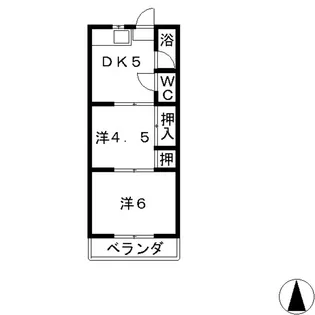 2DKの間取り画像