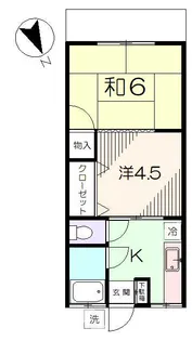 ハイムふづき【1階】の間取り