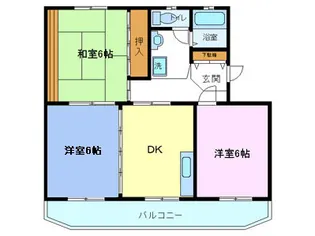 遠藤ハイツB【3階】の間取り