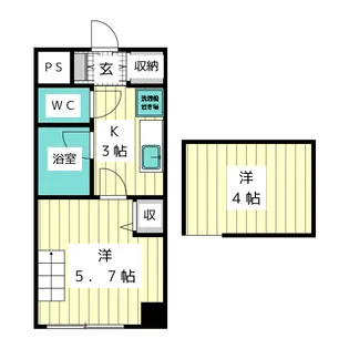 ジュネス大針【2階】の間取り
