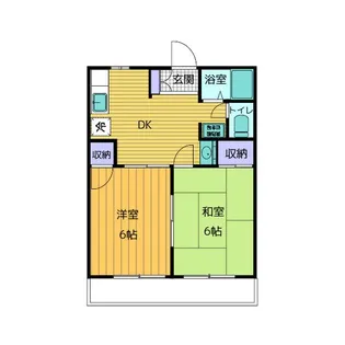 オクヤマハイツIV【2階】の間取り
