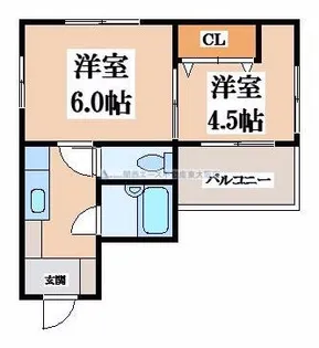 八戸ノ里マンション【3階】の間取り
