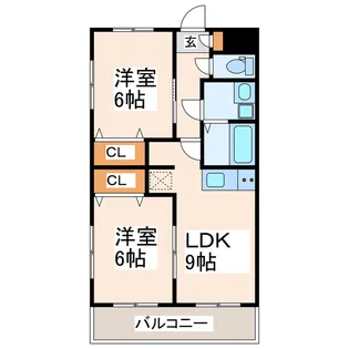 アーバンファイブ小山【2階】の間取り