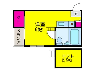 メゾンド-ルマキ【1階】の間取り