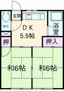 コーポ米津【1階】の間取り