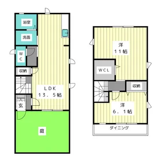 愛知県名古屋市名東区よもぎ台1【一戸建】の間取り