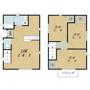 岐阜県岐阜市加納南陽町2【一戸建】の間取り