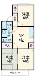 ヴィラサンテーヌ【1階】の間取り