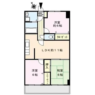 レジデンス高屋敷【7階】の間取り