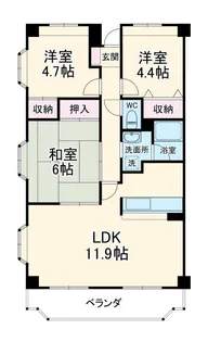 ファンタジーグリーンパレス【6階】の間取り