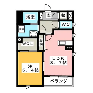 レラ パセオ【2階】の間取り