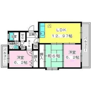 スプリングコートI・II【4階】の間取り