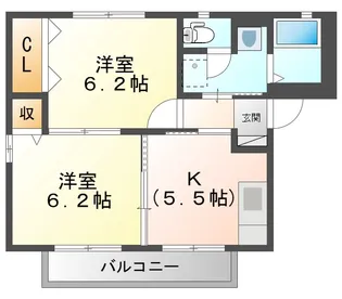 ディアス雅【2階】の間取り