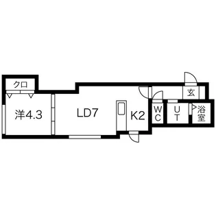 小樽駅前プレジデント【5階】の間取り