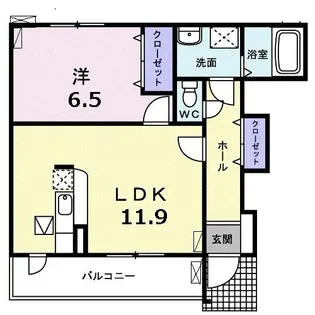 アライブS&N【1階】の間取り