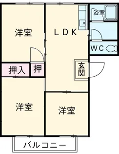 サンシティ日永【1階】の間取り